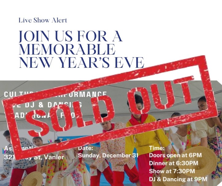 NYE Tickets Sold Out!